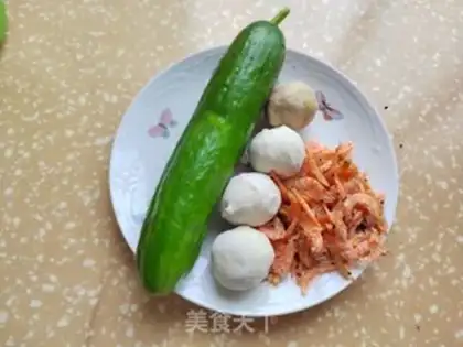 Make Cucumber silkball soup step 0
