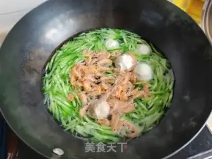 Make Cucumber silkball soup step 3
