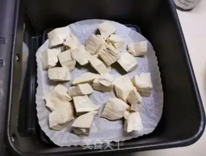 Make Air frying pot tofu step 5
