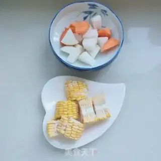 Make Corn chicken soup step 2