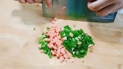 Make Ham sausage pancakes step 3