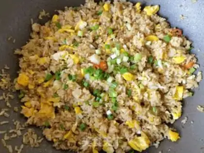 Make Egg onion fried rice step 9