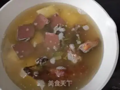 Make Duck blood fan soup step 2
