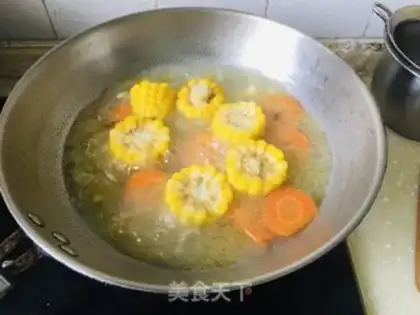 Make Corn carrot and chicken step 5
