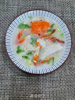 Make Skinfish crab congee step 14