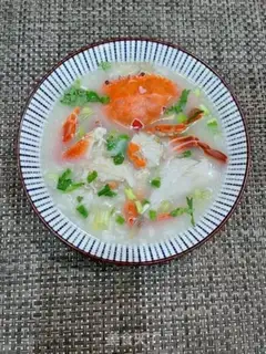 Make Skinfish crab congee step 15