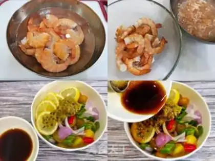 Make Sour lemon shrimp step 4