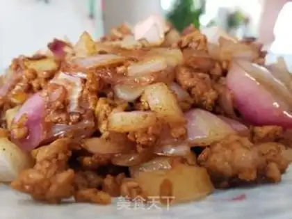 Make Onions, fried meat step 4