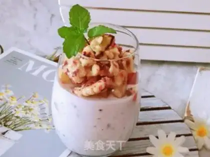 Make Peach and fruit yogurt cup step 6