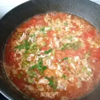 Make Shrimp skinball tomato soup step 19