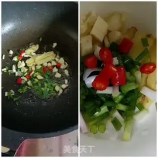 Make Spicy egg noodle step 1