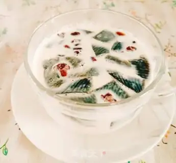 Make Red bean-burned fairygrass milk tea step 9