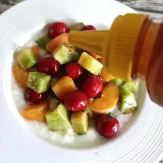Make Sweet melon cherry yogurt bowl step 5