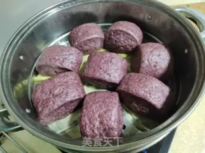 Make Black rice buns step 9