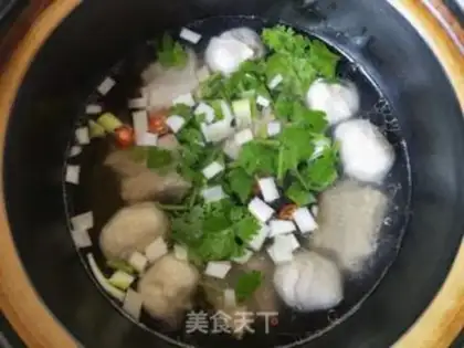 Make Bone soup, yellowfish balls step 7
