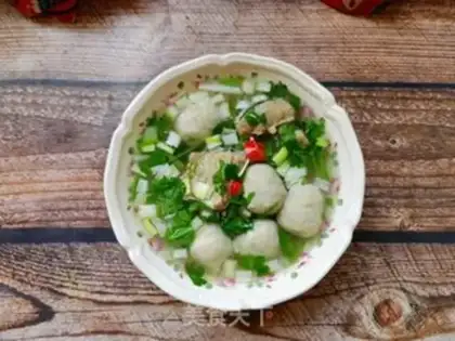 Make Bone soup, yellowfish balls step 8