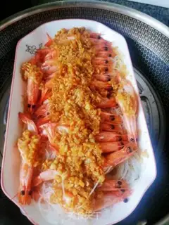 Make Garlic fan steamed shrimp step 12