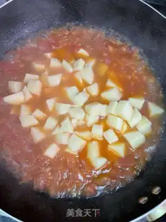 Make Tomato potato beef pan step 6