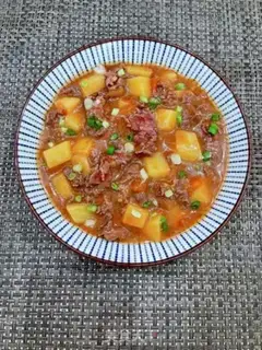 Make Tomato potato beef pan step 10