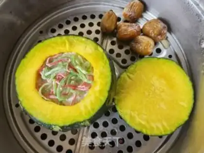Make Pumpkin veggie rice step 5