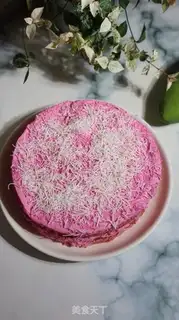 Make Flamingo peach mousse cake step 9