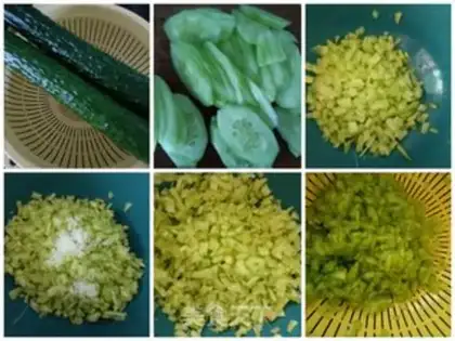 Make cucumber pork dumplings step 0