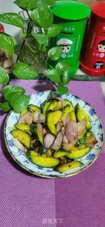 Make Onion bean fried cucumber step 7