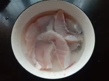 Make Scrambled white fish step 1
