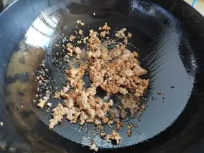 Make Dry meat, four season beans step 4