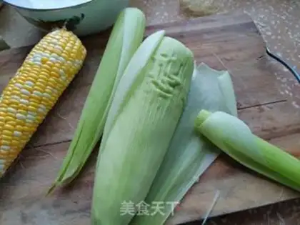 Make Corn leaf, cheesy step 1