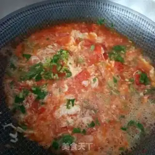 Make Shrimp and tomato egg soup step 11