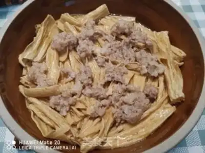 Make Meat-foamed bamboo step 4