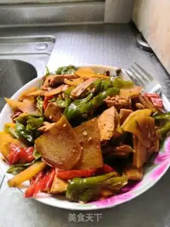Make Potato pepper fried tofu step 5