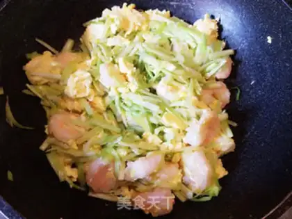 Make Shrimp fried eggs step 10