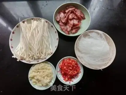 Make Garlic sausage steam fans step 0
