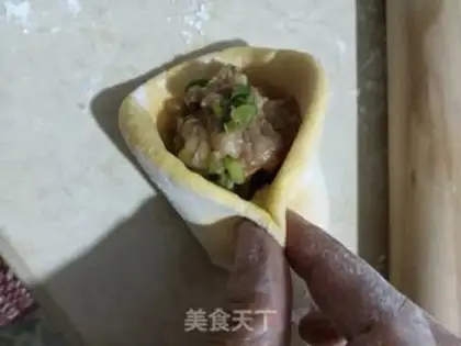 Make Colored meat buns step 12