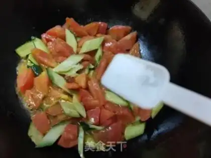Make Potato cucumber fried eggs step 6