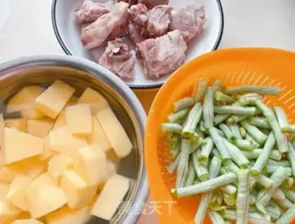 Make Potato-fruit ribs step 0