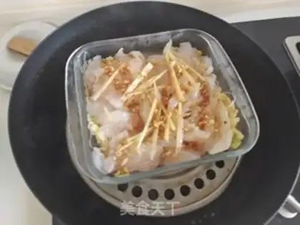 Make Garlic fan dragonfish step 6