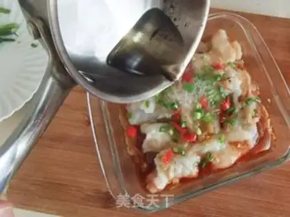Make Garlic fan dragonfish step 7