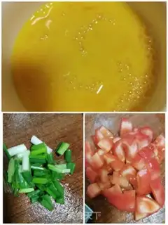 Make Eggs and tomatoes and noodles step 1