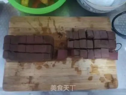 Make Chili fried duck blood step 1