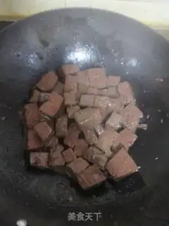 Make Chili fried duck blood step 3