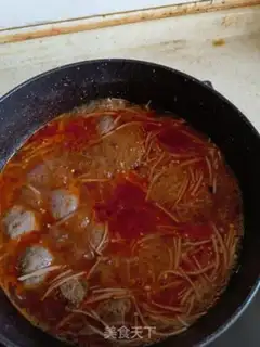 Make Hot pot meatballs step 4