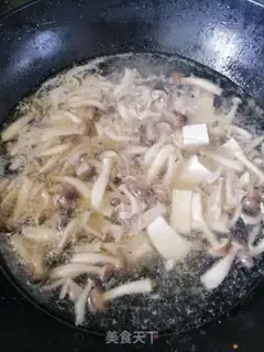 Make Crab mushroom tofu soup step 4