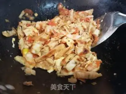 Make Tomato egg pancakes step 3
