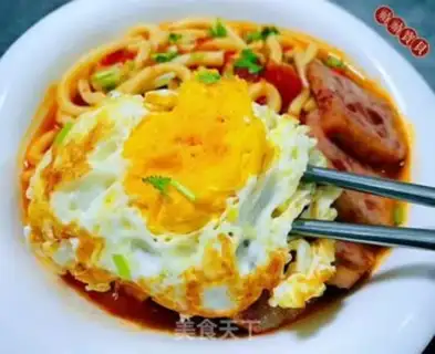 Make Tomato lunch and eggnog noodles step 14