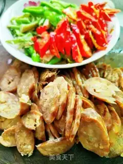 Make Garlic pepper and sausage step 1