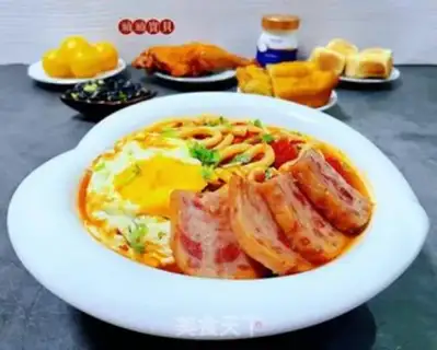 Make Tomato lunch and eggnog noodles step 16