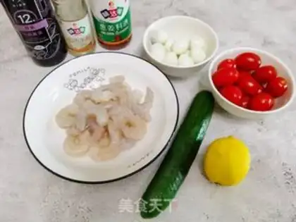 Make Vegetable shrimp ball salad step 0